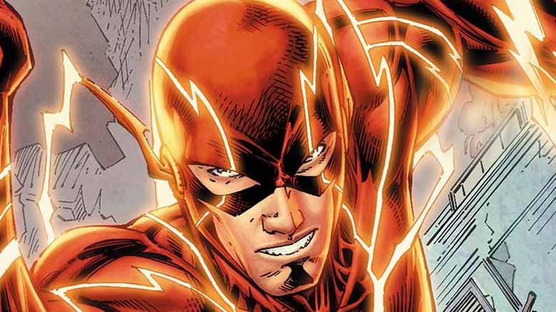 The Flash running forward