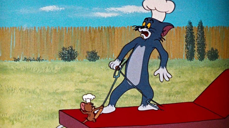 Tom fights Jerry