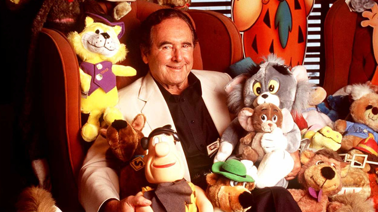 Joseph Barbera with his creations