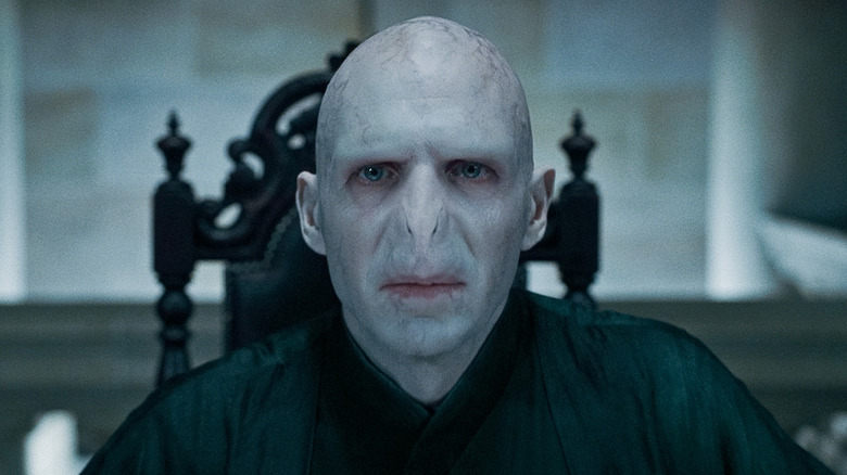 Lord Voldemort sneers