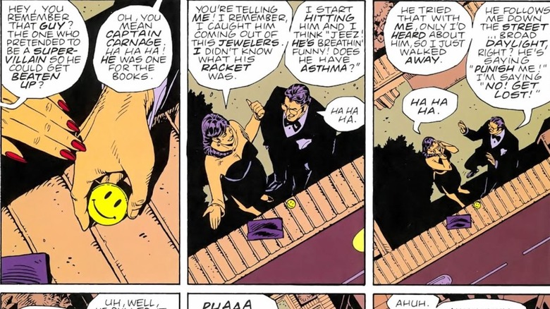 Dan Dreiberg and Laurie Juspeczyk remember Captain Carnage