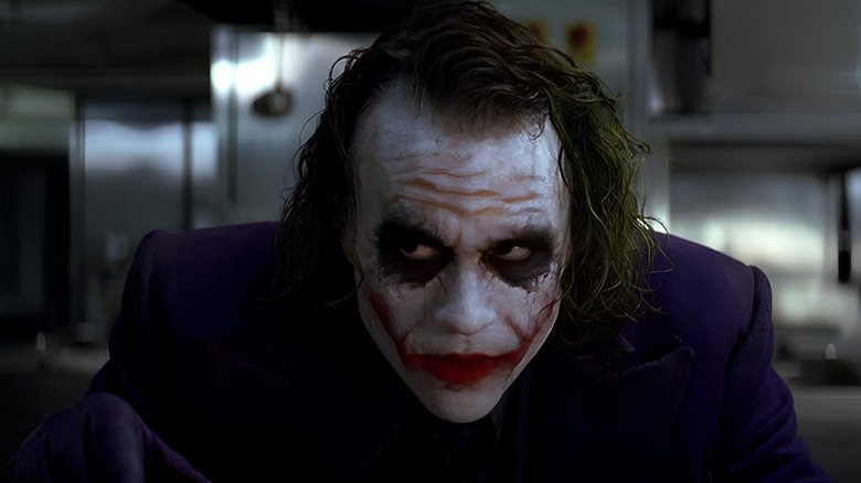 The Joker stares coldly