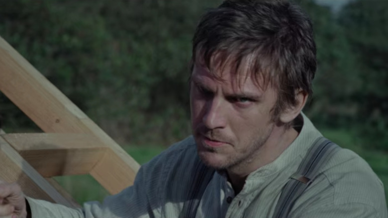 Dan Stevens glaring