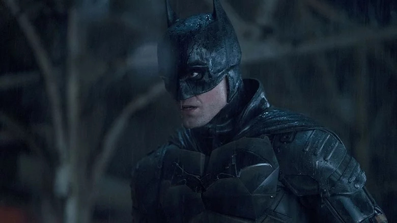 Batman stares