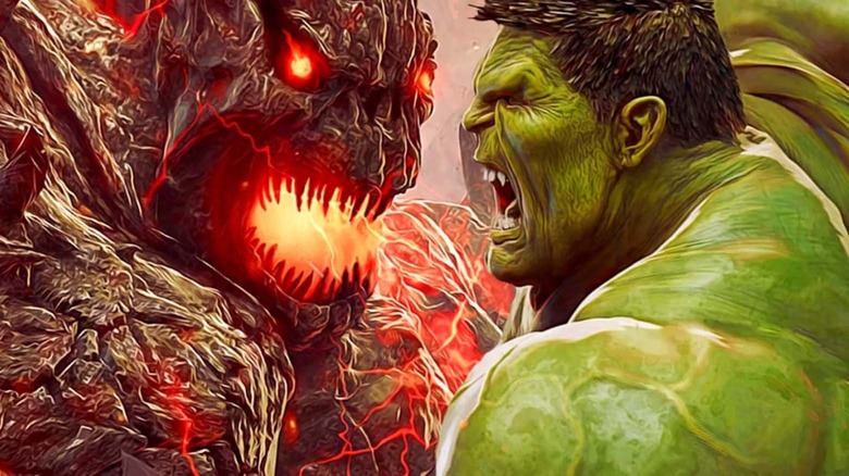 Hulk fighting Titan