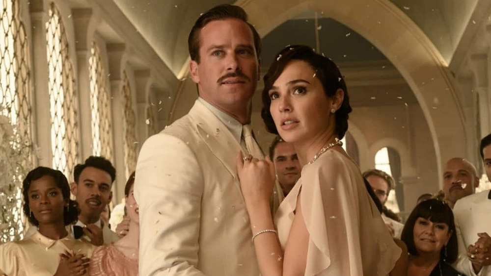 Armie Hammer and Gal Gadot in white in Death on the Nile