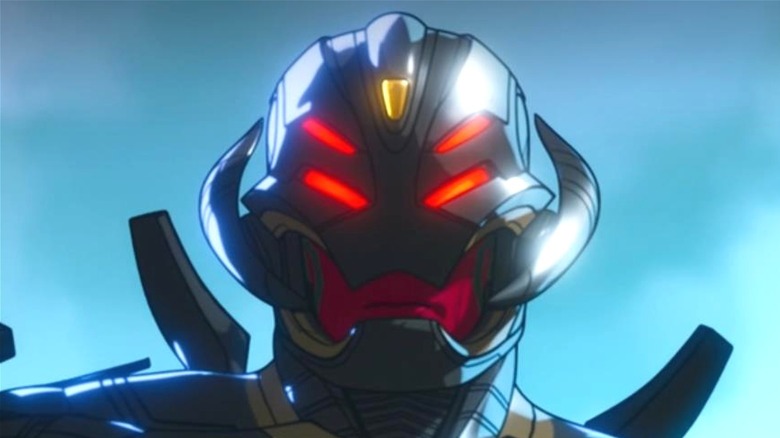 Infinity Ultron glowers at his enemies