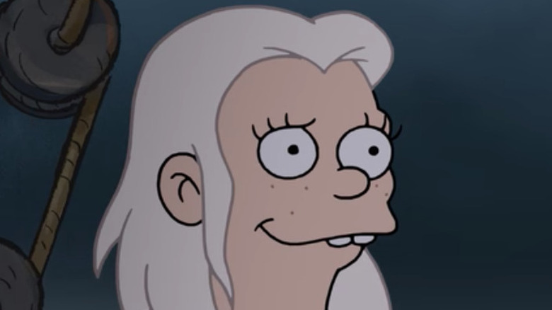 Bean smiling in Disenchantment