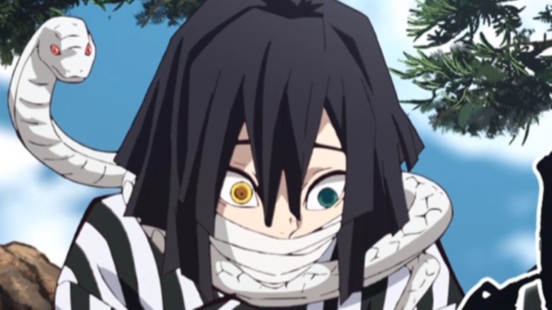 Obanai looks down