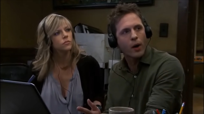 Dennis and Dee doing a podcast