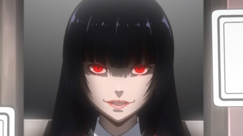 Yumeko looking sinister in Kakegurui