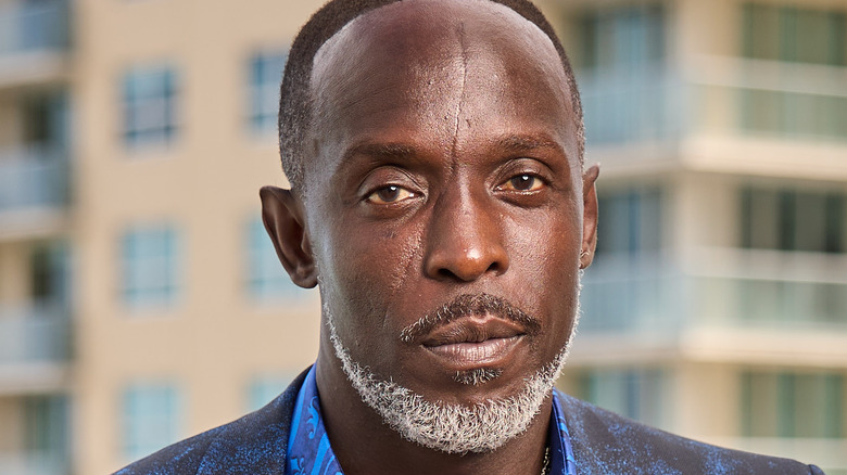 Michael K. Williams staring