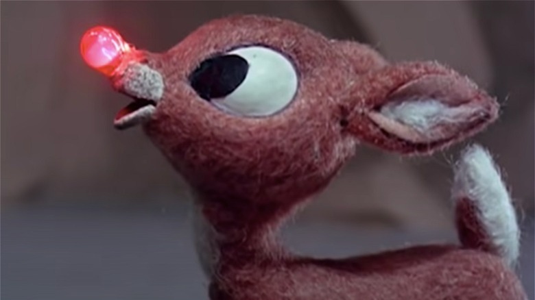 Rudolph's nose illuminated