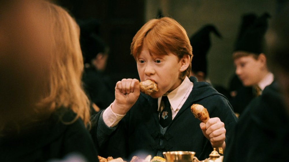 Rupert Grint as Ron Weasley in Hogwarts' Great Hall