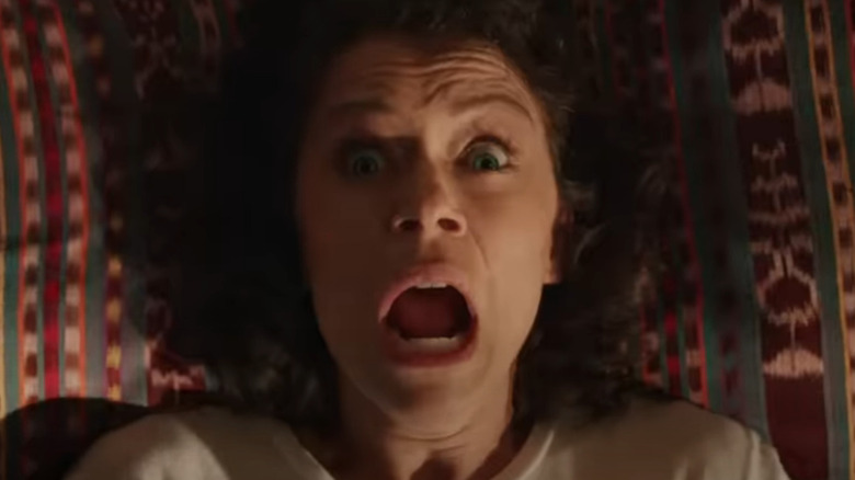 Tatiana Maslany looking surprised as Jennifer Walters