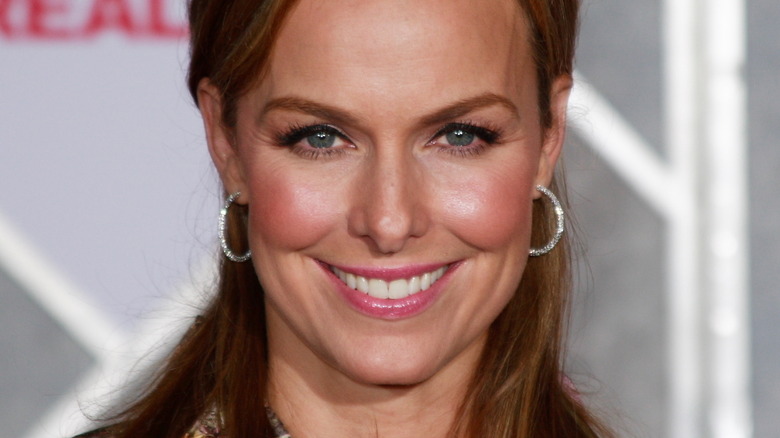 Jan Levinson wearing earings