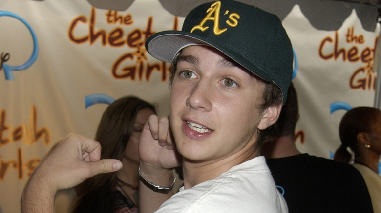 Young Shia LaBeouf in a baseball cap