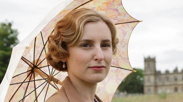 Lady Edith gazing on Downton Abbey