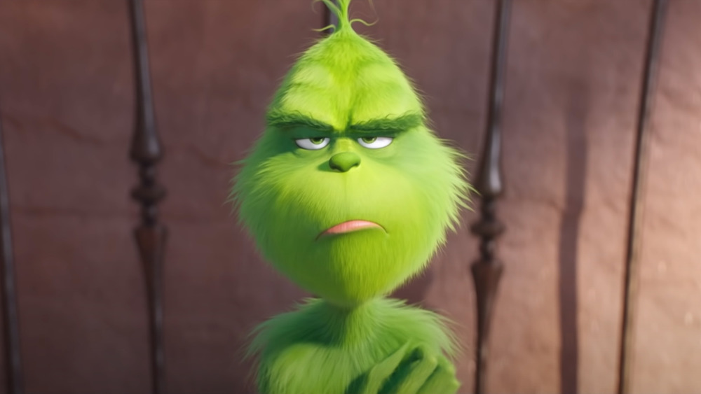 The Grinch, voiced by Benedict Cumberbatch, in the 2018 film of the same name