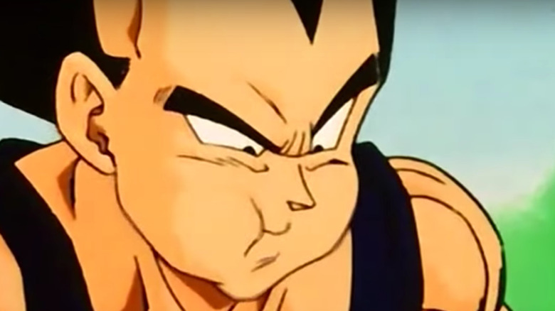 Vegeta eats all he can stomach at the feast