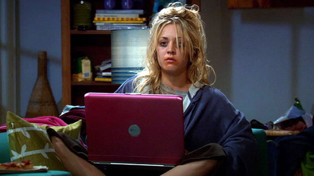 Kaley Cuoco as sick Penny on The Big Bang Theory