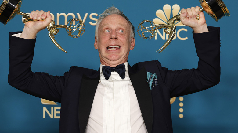 Mike White waves his Emmys