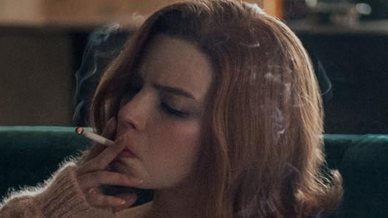 Anya-Taylor Joy smoking the Queen's Gambit