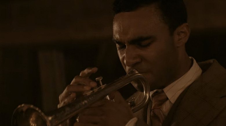 Willie Earl playing trumpet