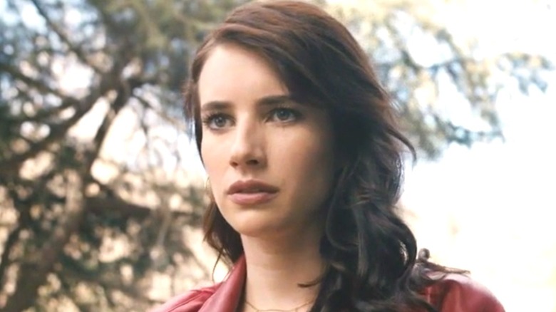 ECU of Emma Roberts as Brooke Thompson in AHS 1984