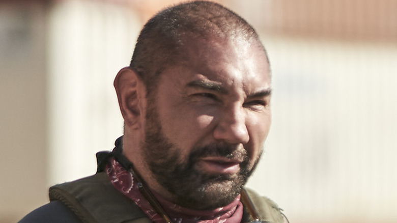 Dave Bautista frowning