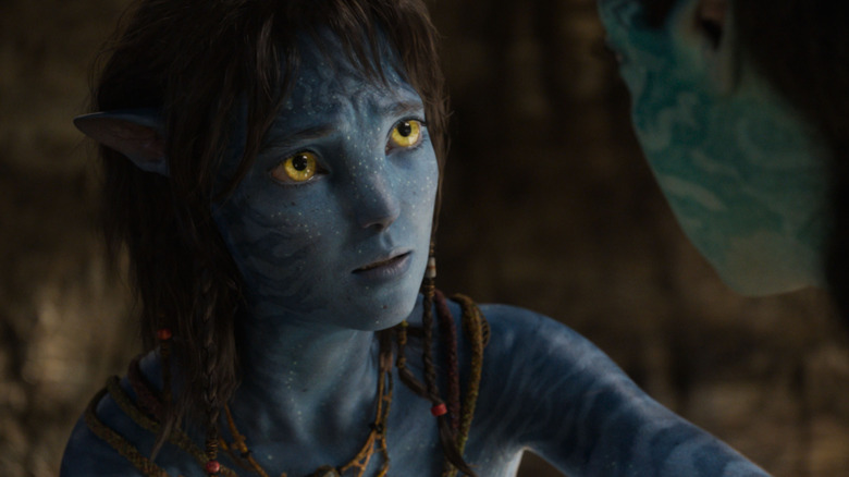 Kiri looking worried in Avatar: Fire and Ash