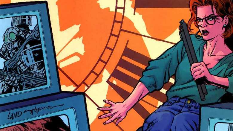 Oracle holds a nunchaku