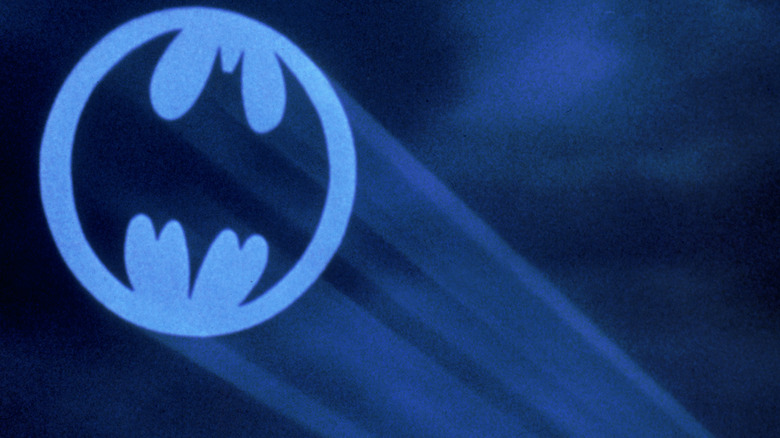 Batman signal in sky