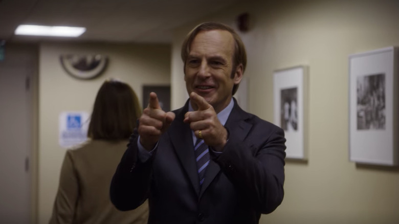 Saul Goodman pointing his fingers