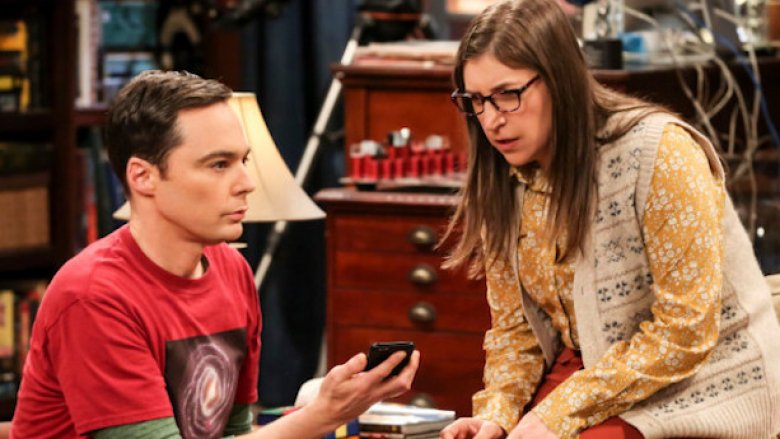 Jim Parsons and Mayim Bialik in The Big Bang Theory