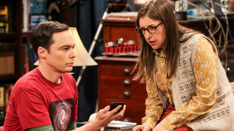 Jim Parsons and Mayim Bialik in The Big Bang Theory
