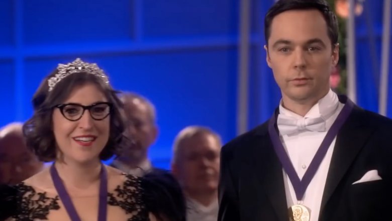 Maim Bialik and Jim Parsons in The Big Bang Theory