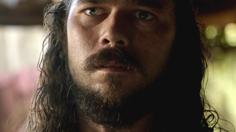 John Silver staring