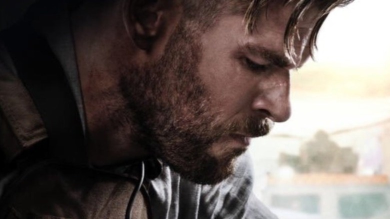 Chris Hemsworth as Tyler Rake in Extraction