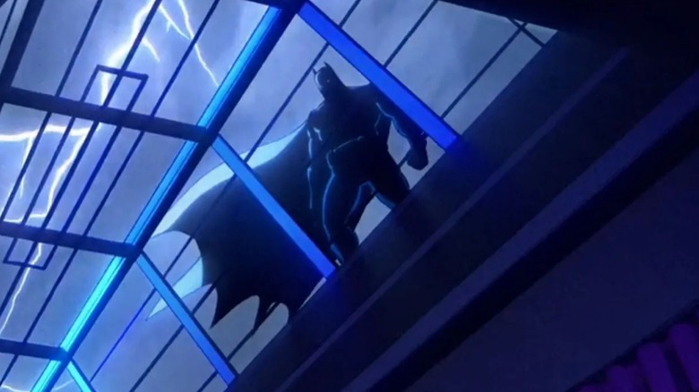 Batman looking down on a crime scene in "Creature Commandos" (2024)