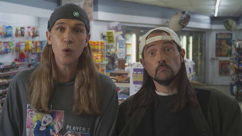 Jason Mewes and Kevin Smith in the store as Jay and Silent Bob
