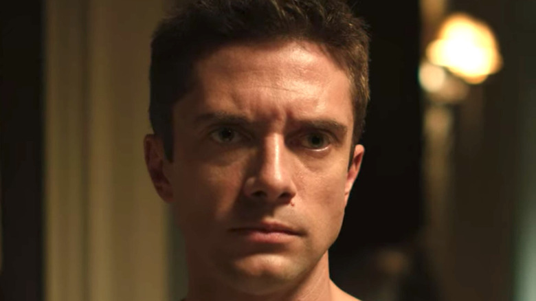 Topher grace looking scared