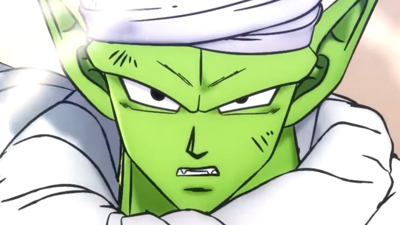 Piccolo grimaces in close-up