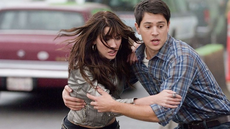 Olivia and Sam react in terror in "Final Destination 5" (2011)