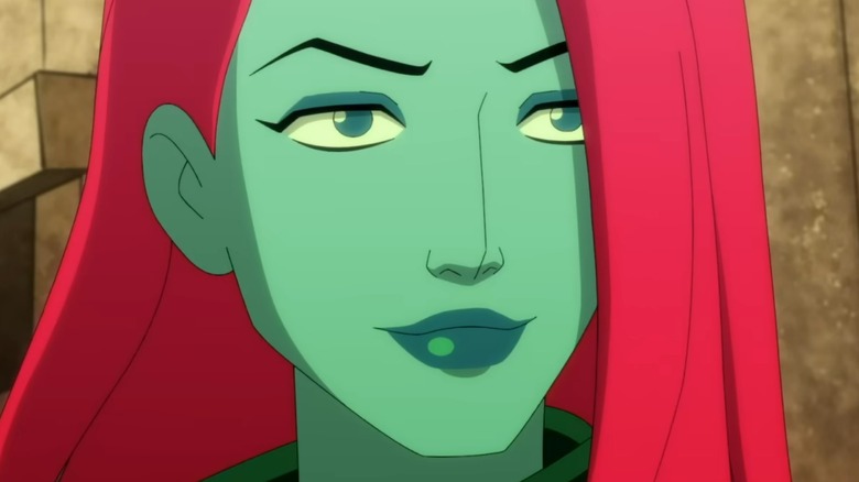 Poison Ivy glaring villainously