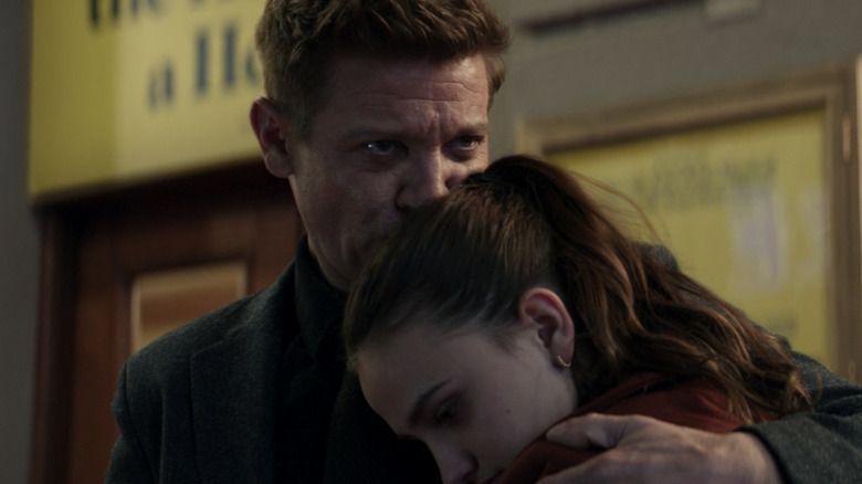 Clint and and Lila hugging