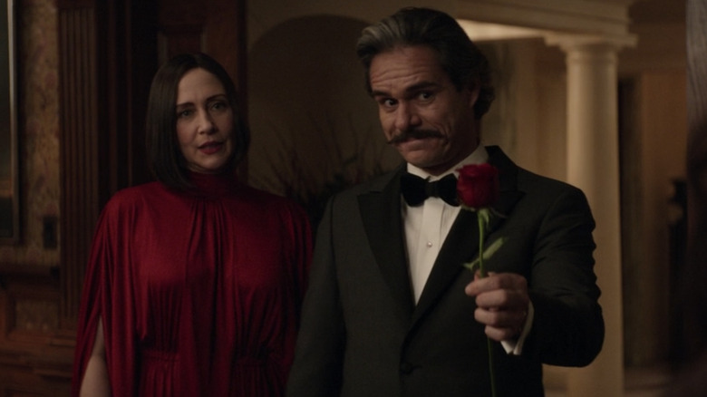 Jack offering a rose