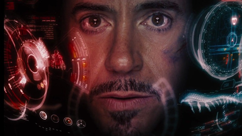 Tony inside Iron Man suit