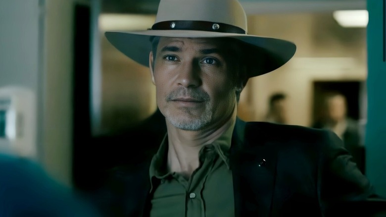 Raylan smirks in doorway