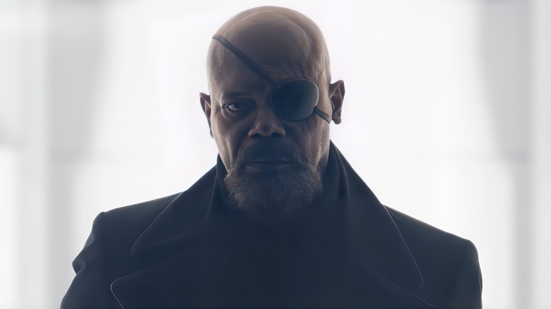 Fury standing wearing eyepatch